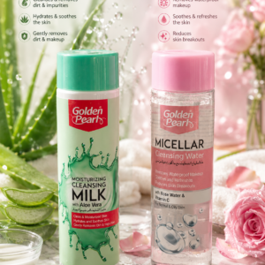glow & clean duo – golden pearl moisturizing cleansing milk & micellar cleansing water