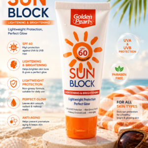 golden pearl sun block spf 60 – lightweight uva & uvb protection