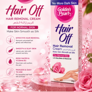 golden pearl hair off hair removal cream – rose water & vitamin b3 formula for normal skin