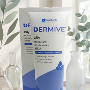dermive oily moisturizer spf 20 – hydrating & soothing care for dry and sensitive skin | 100ml