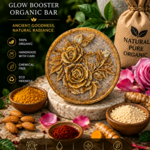 ubtan glow booster organic bar – handmade herbal beauty soap
